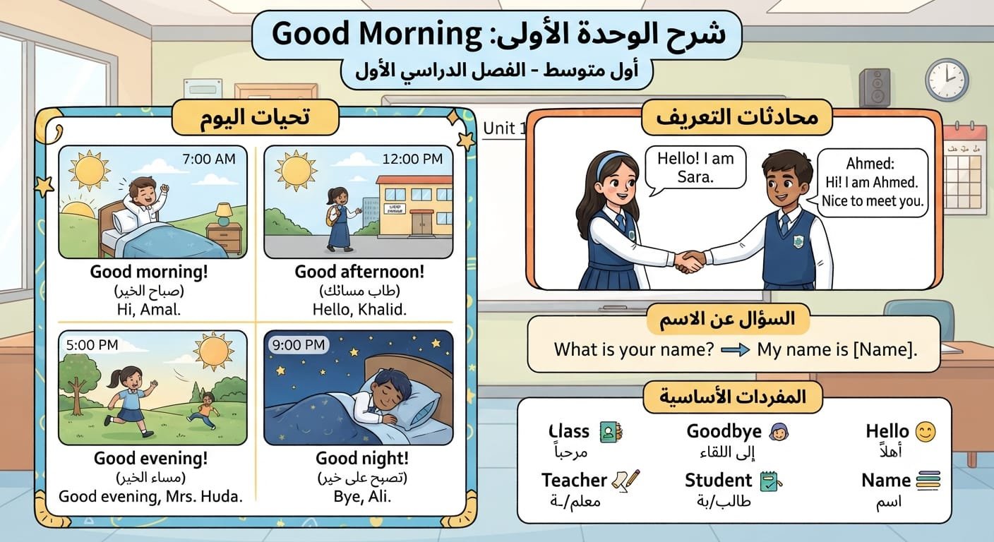 فديو شرح كتاب الطالب الوحدة الاولي كاملة اول متوسط