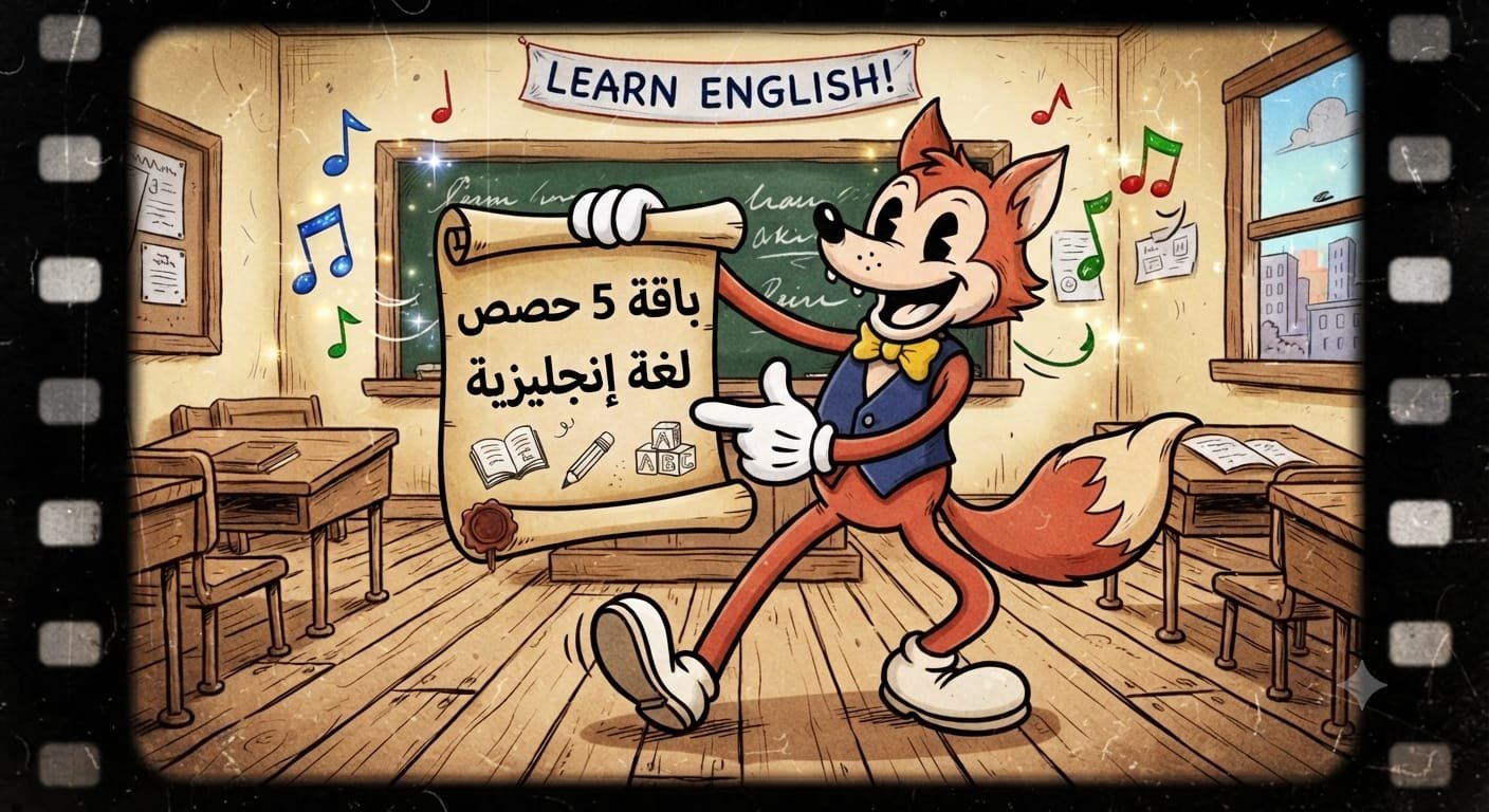 عرض باقة 5 حصص لغة انجليزية